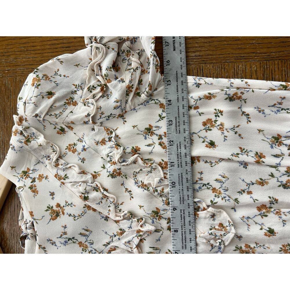 Reformation Malachi Beautiful Floral Mini Dress in Julius Cream Size 4 Small - Picture 7 of 10